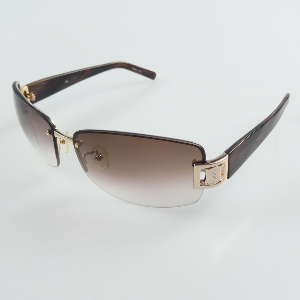 Celine Rectangular Metal Sunglasses Brown - image 1